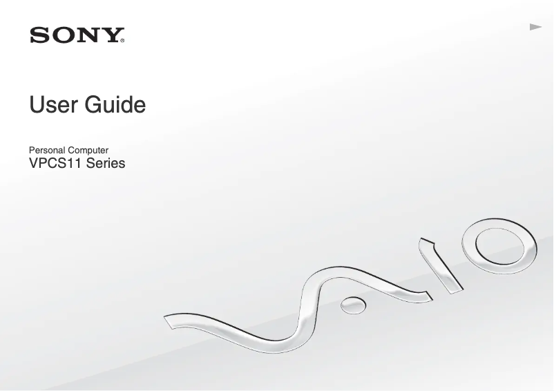 Page n°1 - Manuel utilisateur Sony Vaio VPCS11C5E
