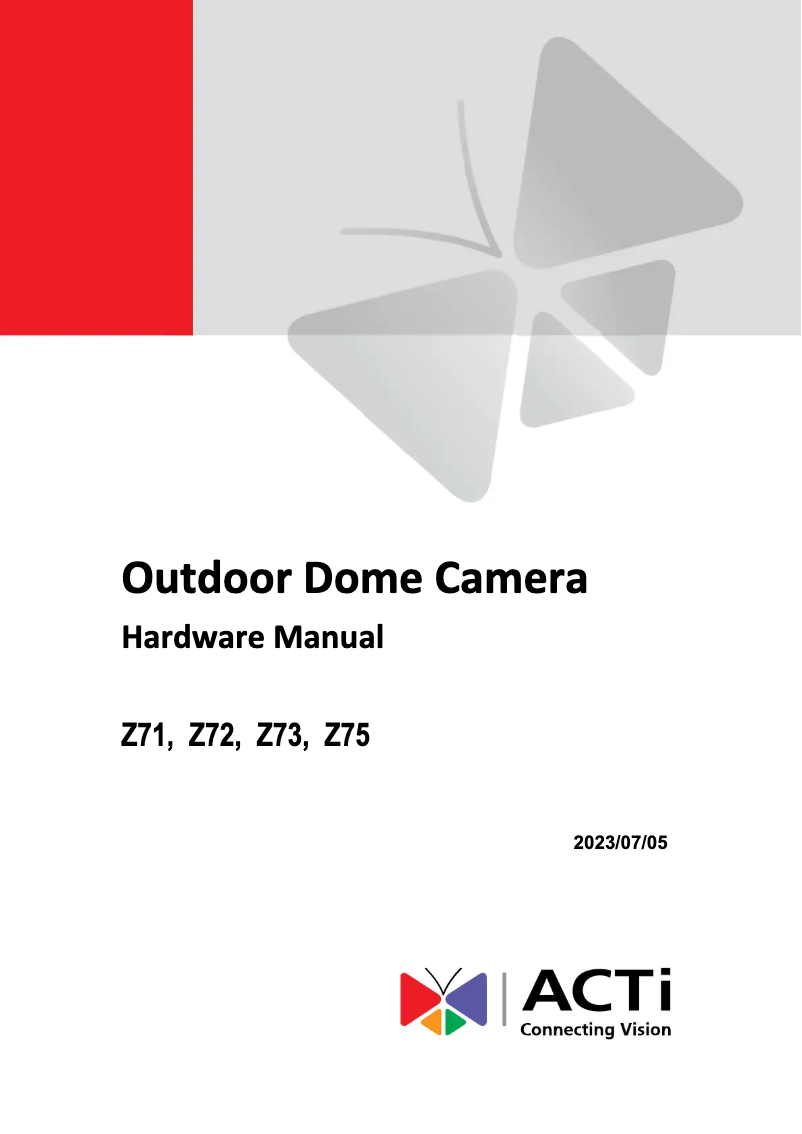 Image de la première page du manuel de l'appareil Z75