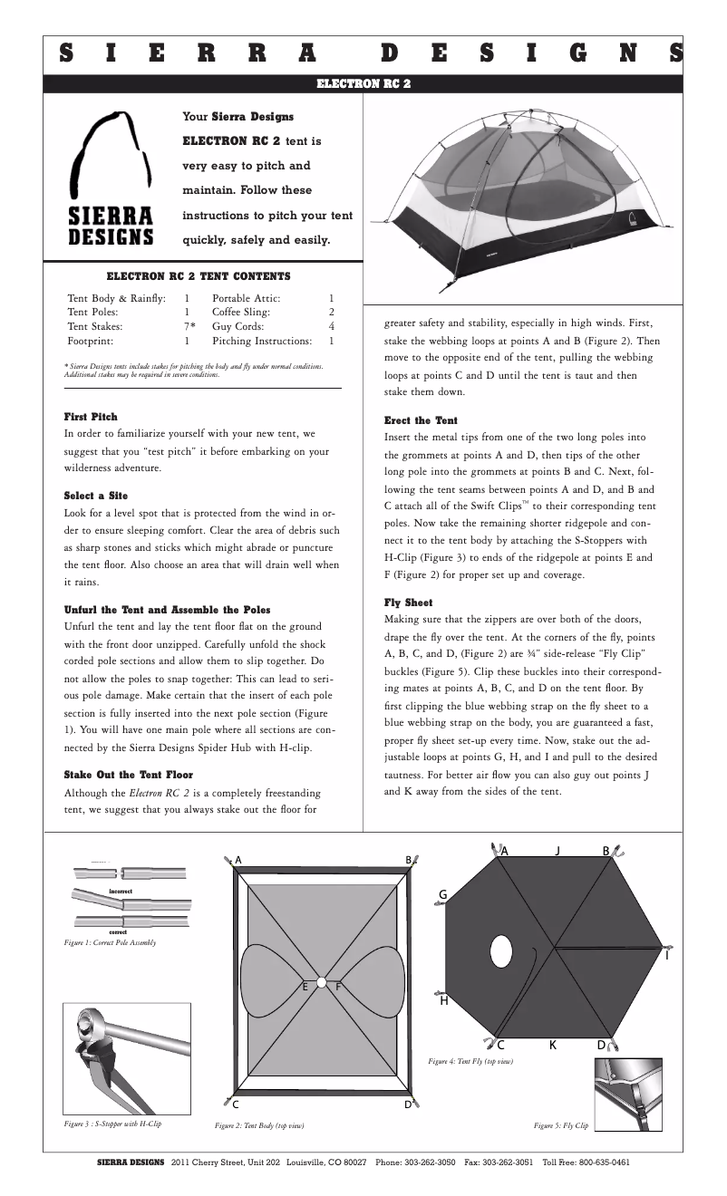 Página 1 del manual Manual de usuario Sierra Designs Electron RC 2