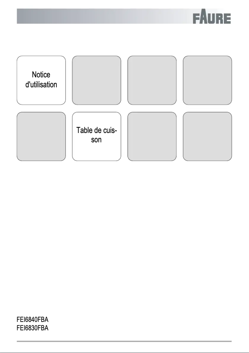 Page 1 de la notice Manuel utilisateur Faure FEI6830FBA