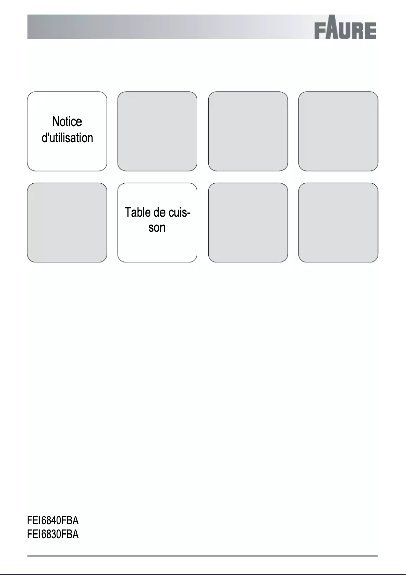 Image de la première page du manuel de l'appareil FEI6830FBA