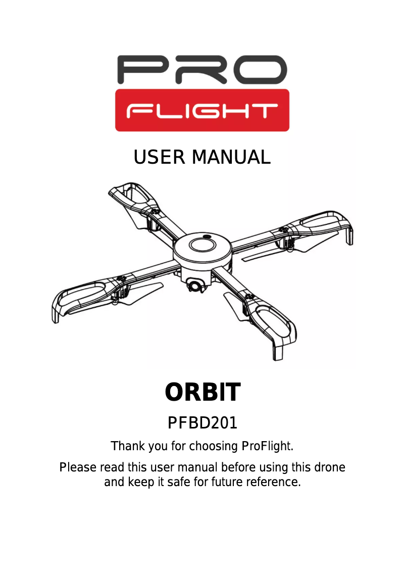 Page n°1 - Manuel utilisateur ProFlight Orbit PFBD201