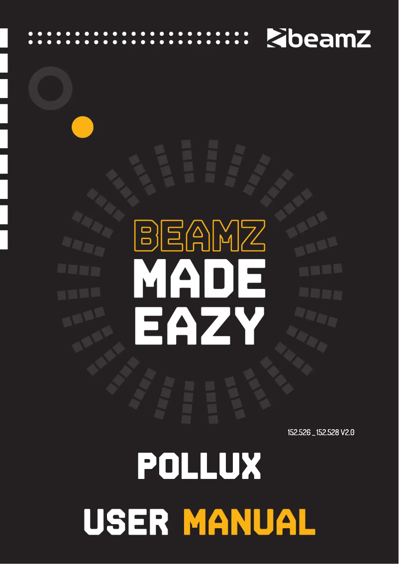 Page 1 de la notice Manuel utilisateur BeamZ Pollux 1200