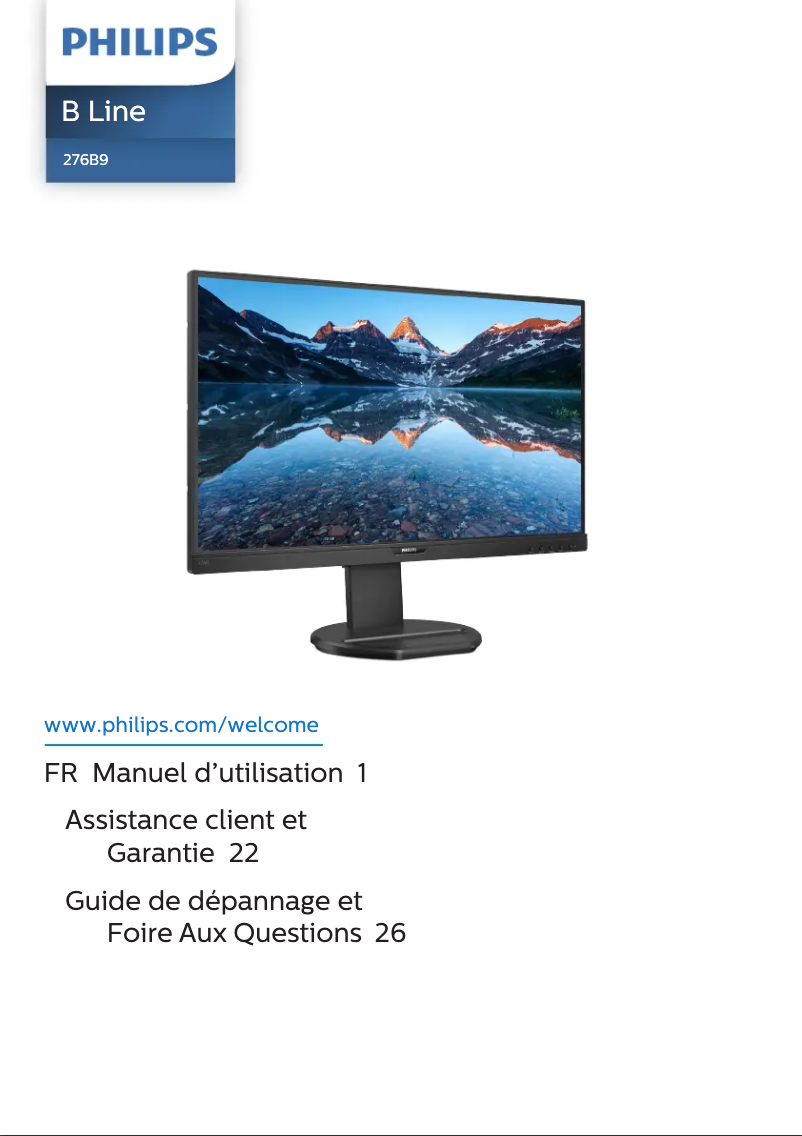 Page n°1 - Manuel utilisateur Philips 276B9