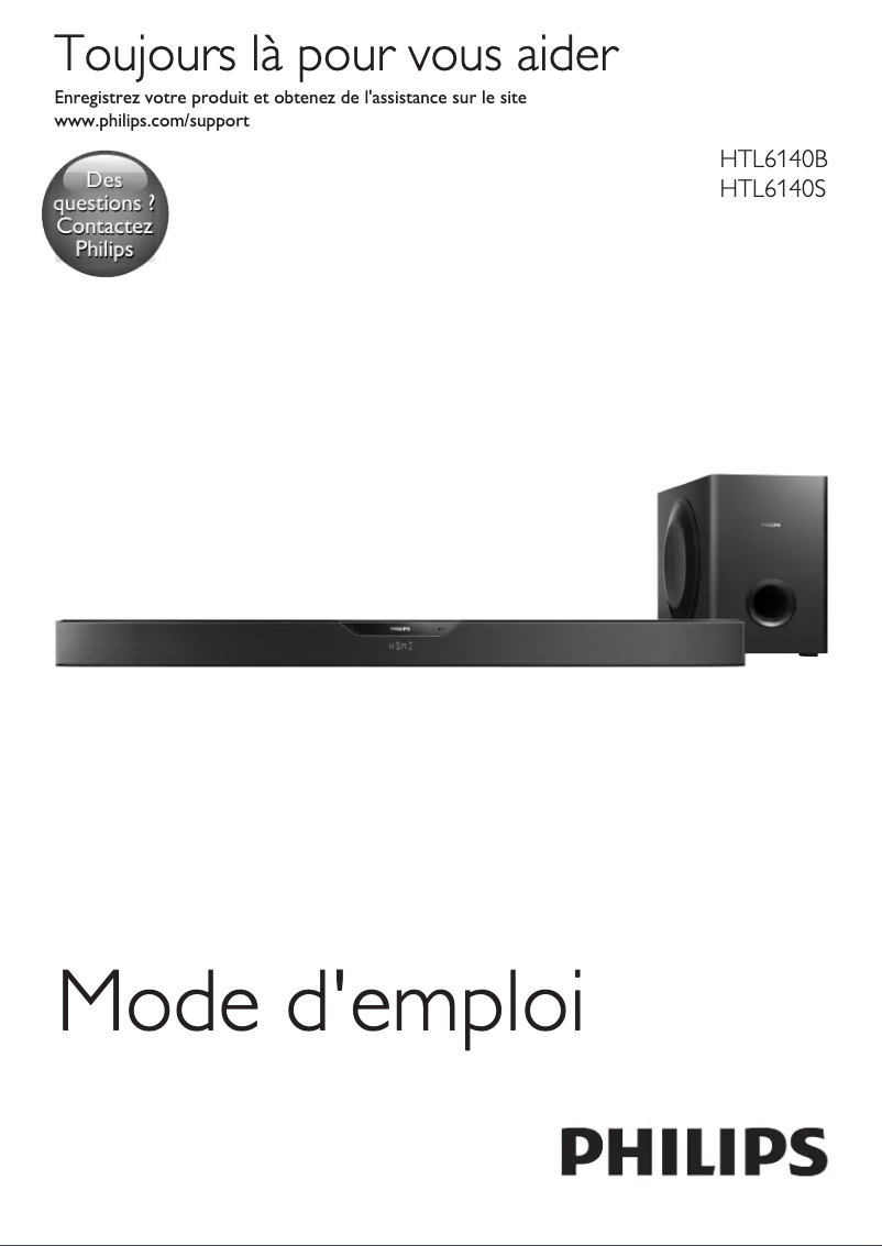Page n°1 - Manuel utilisateur Philips HTL6140B