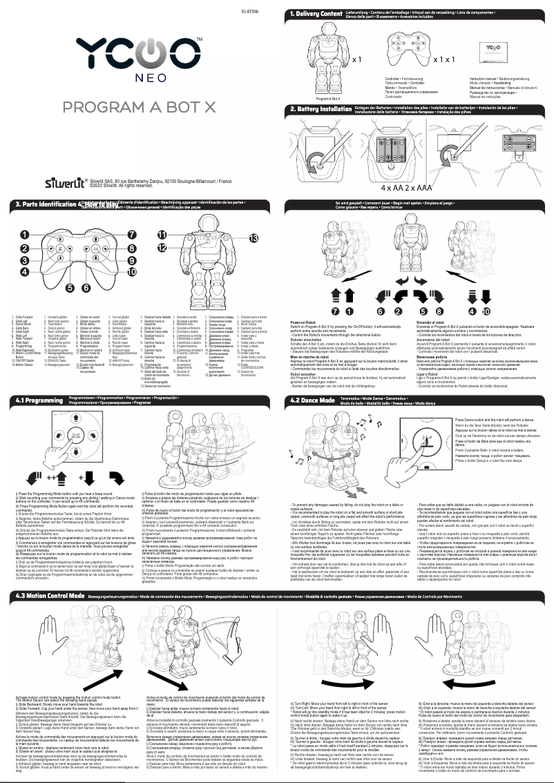 Image de la première page du manuel de l'appareil Program A Bot X