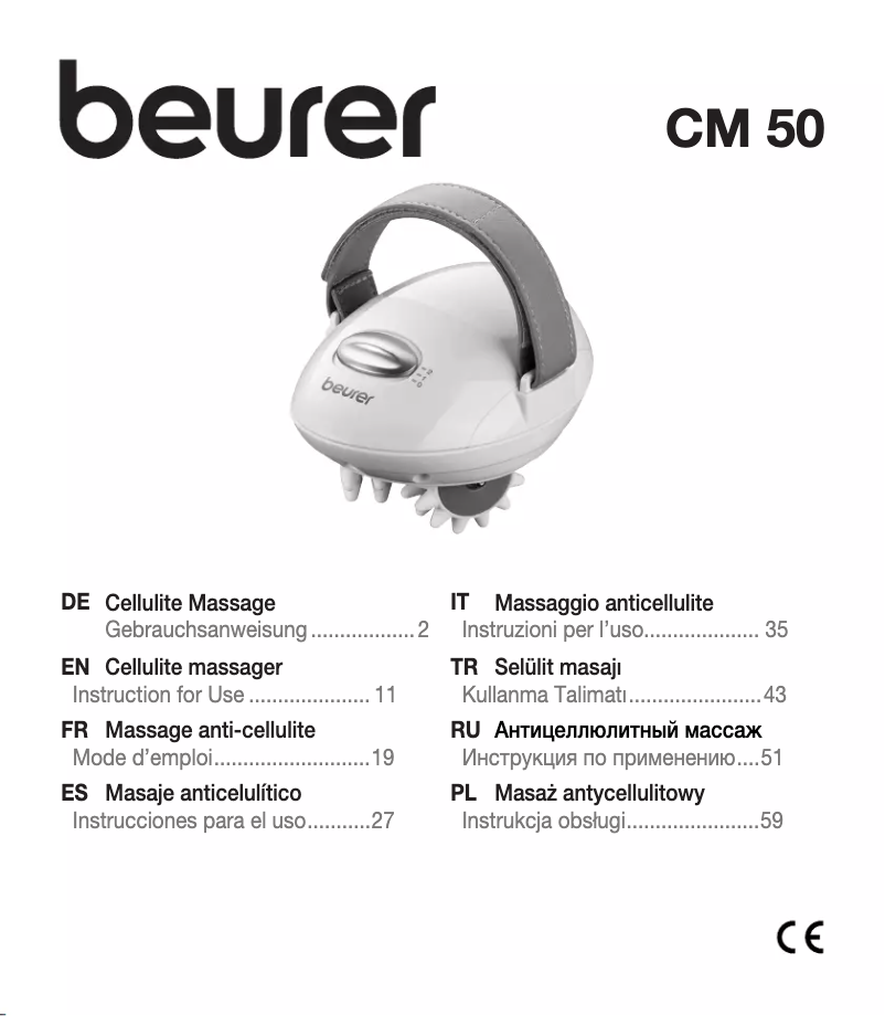 Page 1 de la notice Manuel utilisateur Beurer CM 50