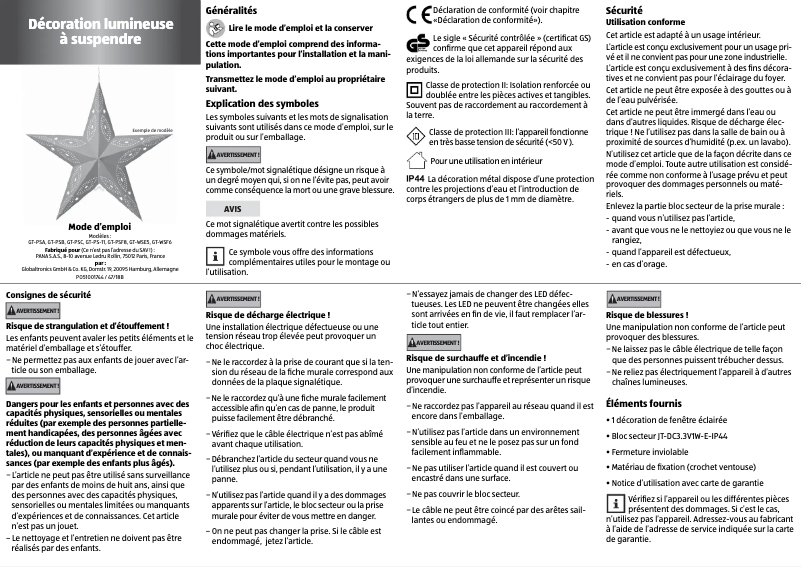 Page n°1 - Manuel utilisateur LightZone GT-WSE5