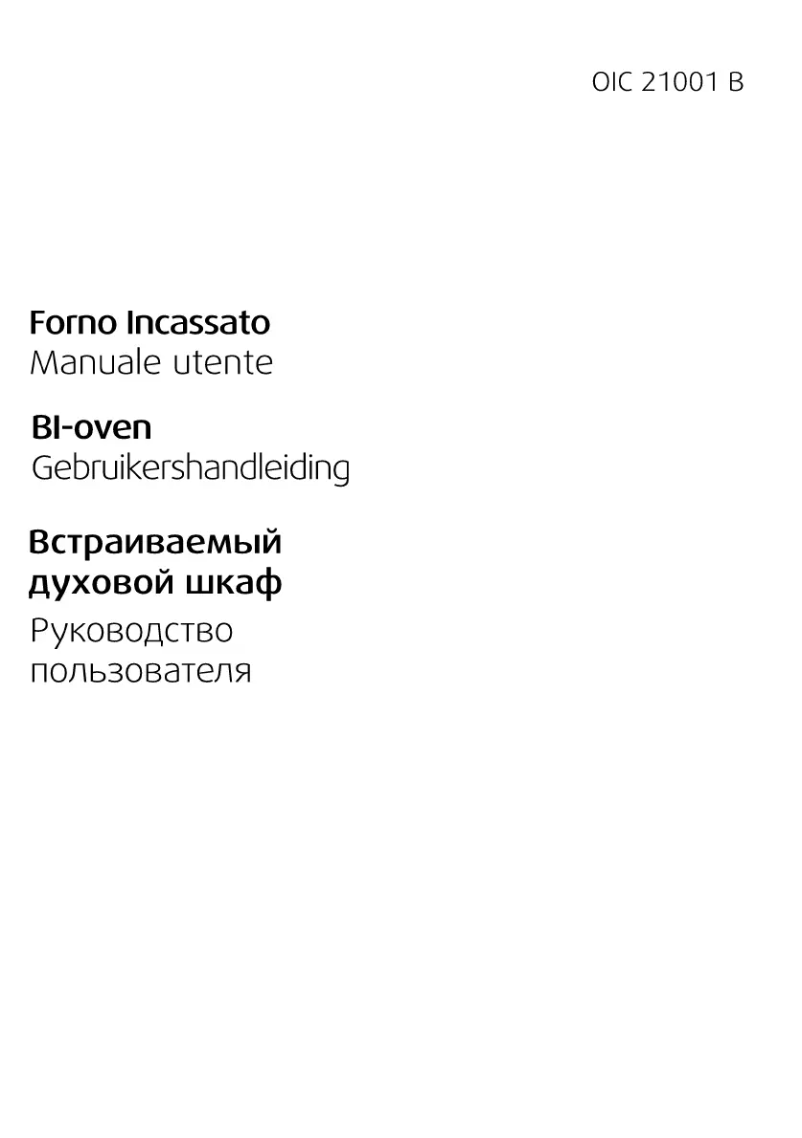 Page n°1 - Manuel utilisateur Beko OIC 21001 B