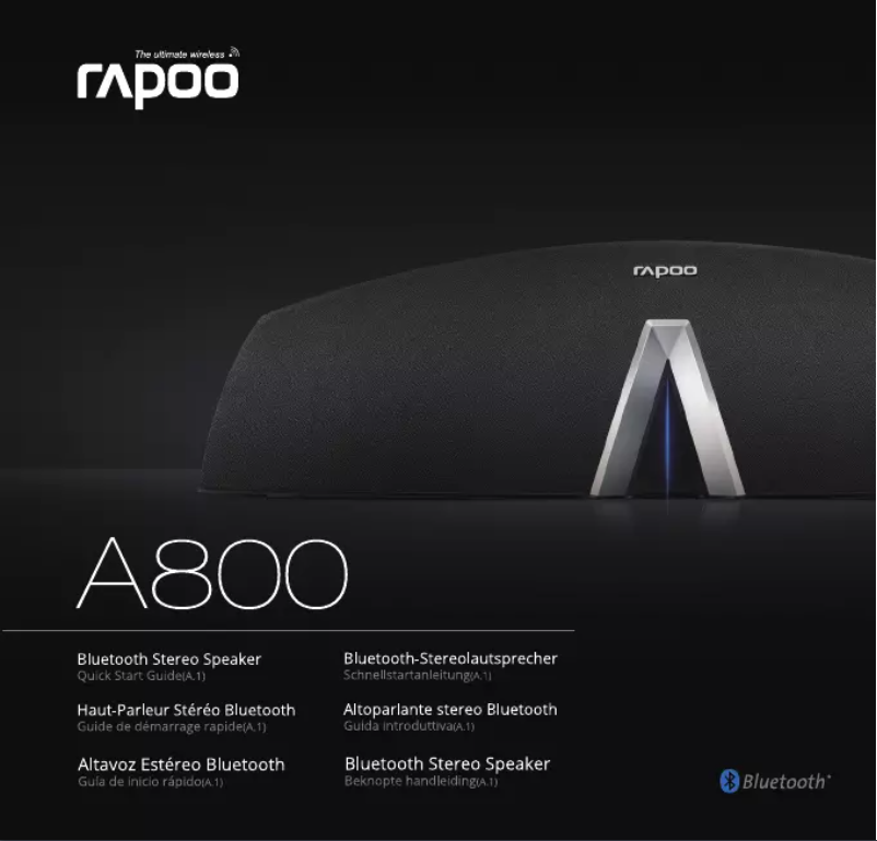 Image de la première page du manuel de l'appareil A800