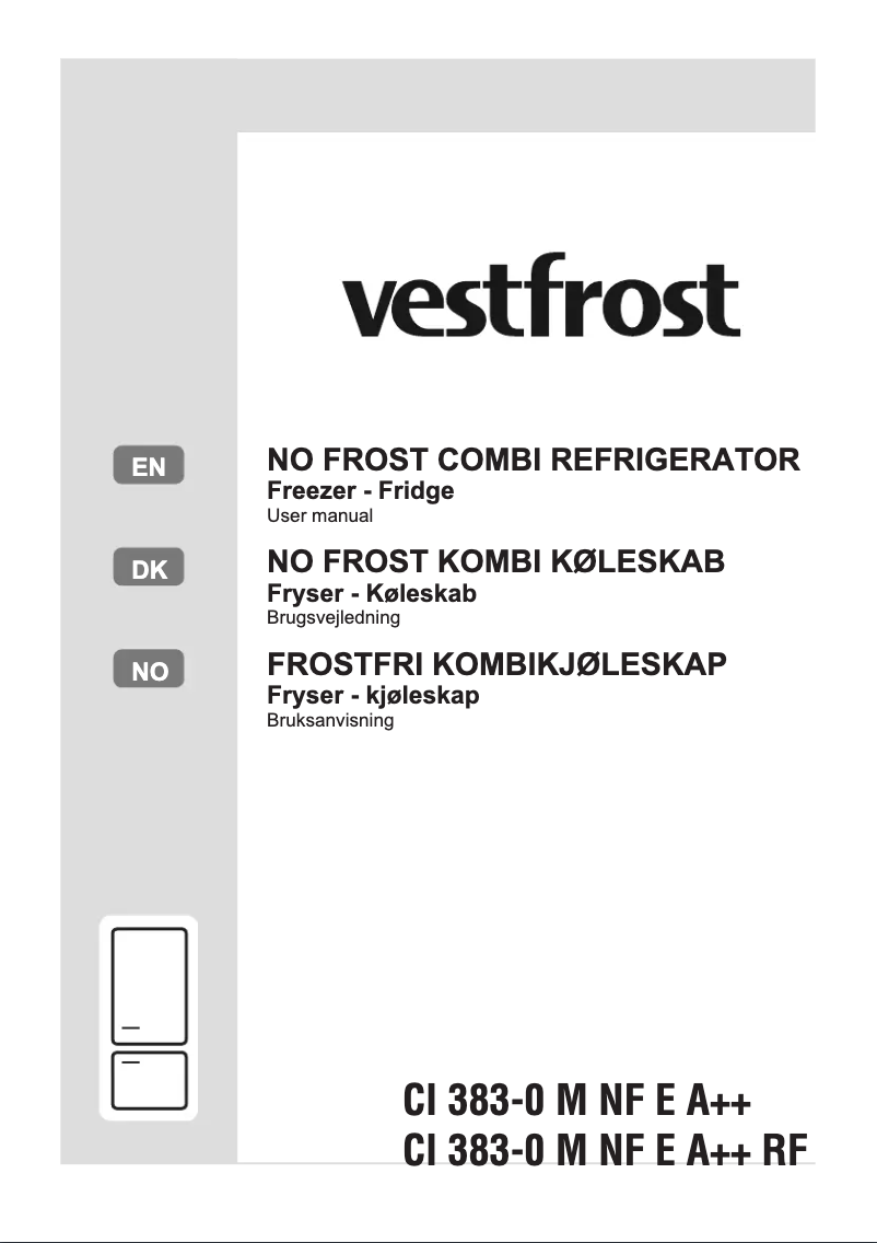 Page n°1 - Manuel utilisateur Vestfrost CI 383-0 M NF E A++