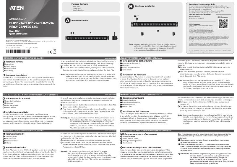 Page 1 de la notice Manuel utilisateur ATen PE0212A