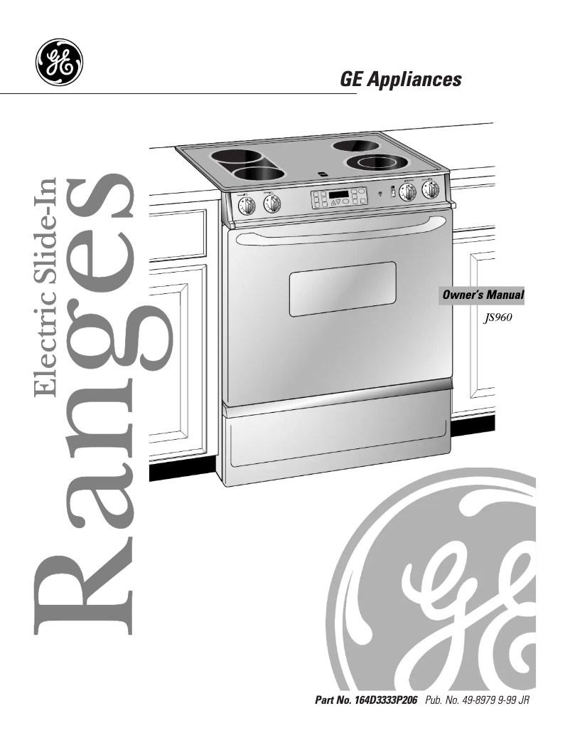 Page 1 of the manual Use and Maintenance Manual GE Profile Performance JS960WBWW