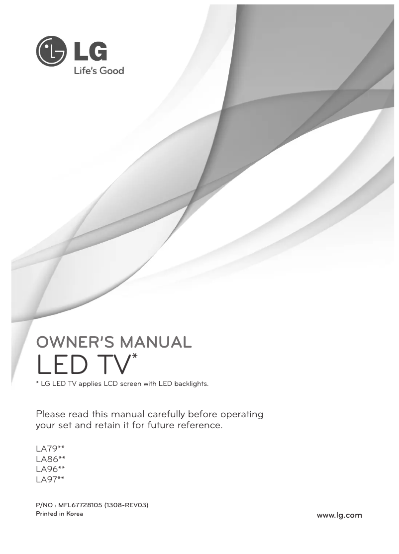 Página 1 del manual Manual de usuario LG 55LA965V