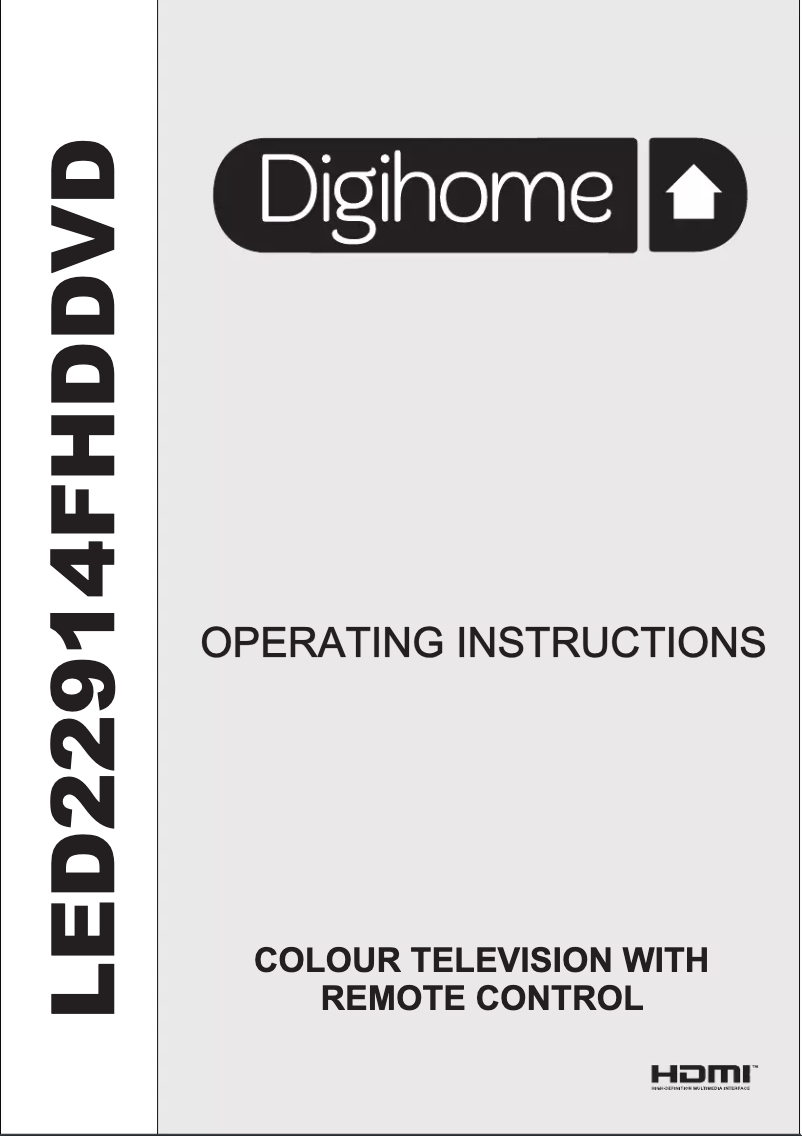 Page n°1 - Manuel utilisateur Digihome LED22914FHDDVD