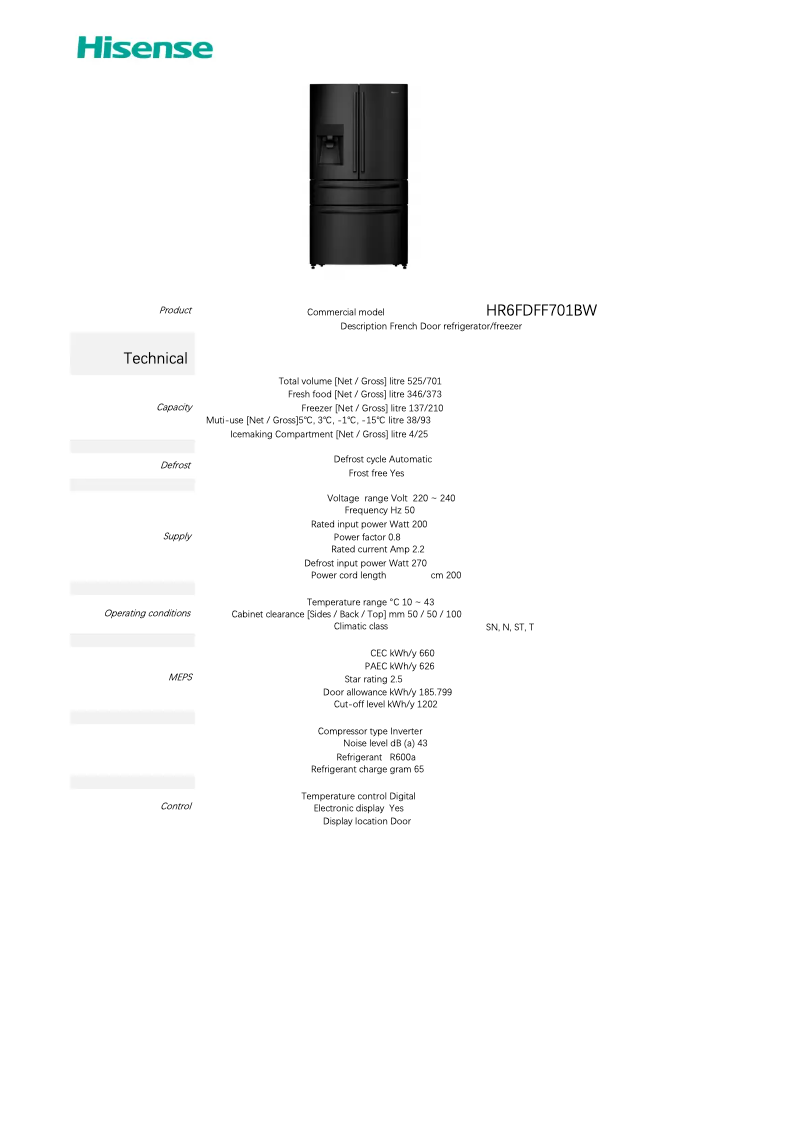Image de la première page du manuel de l'appareil HR6FDFF701BW
