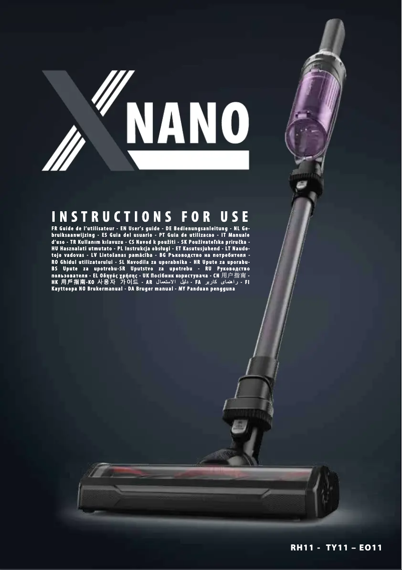 Image de la première page du manuel de l'appareil X Nano EO1127NO