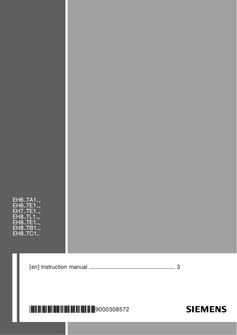 Image de la première page du manuel de l'appareil EH751TE11E