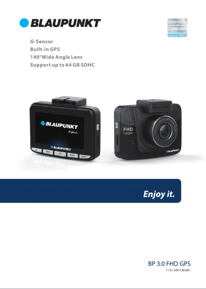 Page 1 de la notice Manuel utilisateur Blaupunkt BP 3.0 FHD GPS