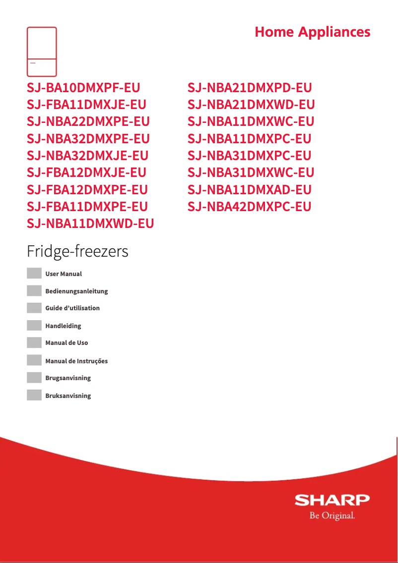 Page 1 de la notice Manuel utilisateur Sharp SJ-NBA11DMXWC-EU