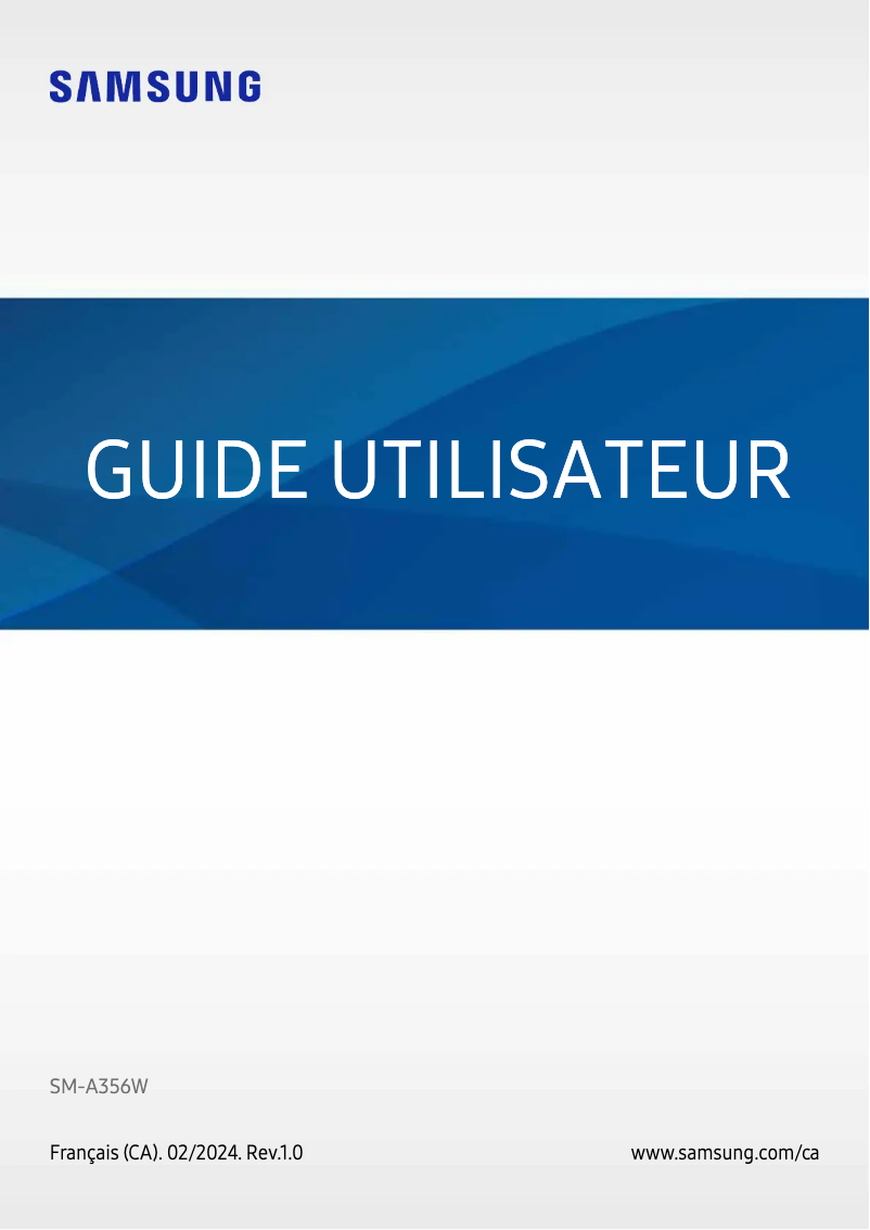 Page 1 de la notice Manuel utilisateur Samsung Galaxy A35