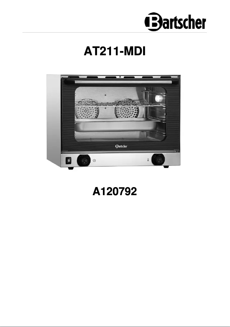 Page n°1 - Manuel utilisateur Bartscher AT211-MDI