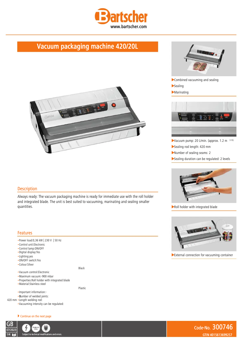Imagen de la primera página del manual del dispositivo 300746