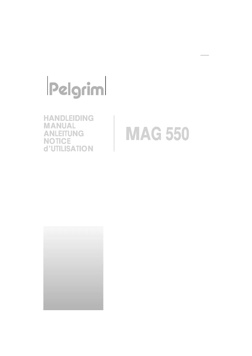 Imagen de la primera página del manual del dispositivo MAG550