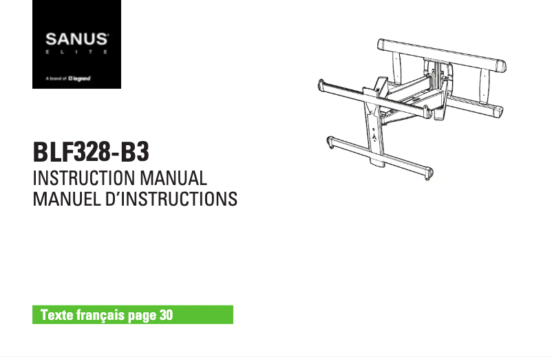 Page n°1 - Guide d'installation Sanus BLF328