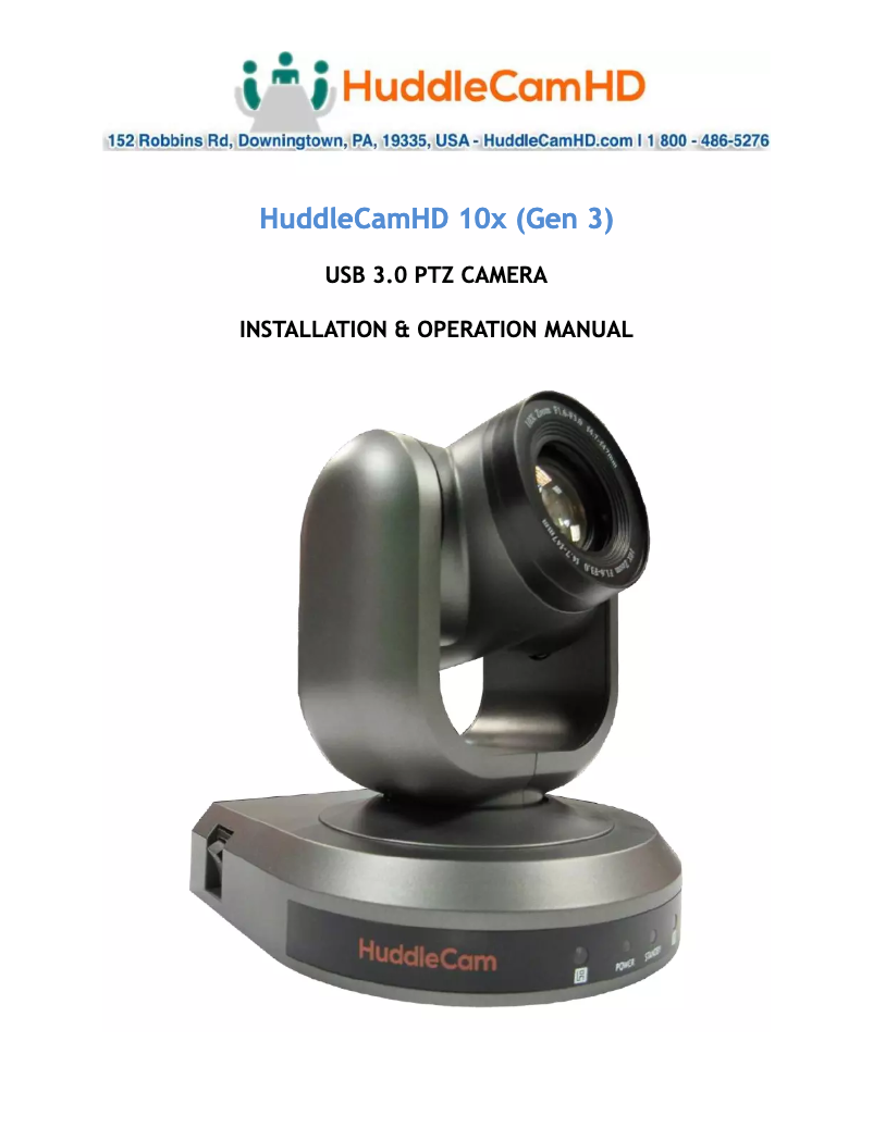 Página 1 del manual Manual de usuario HuddleCamHD 10X-G3