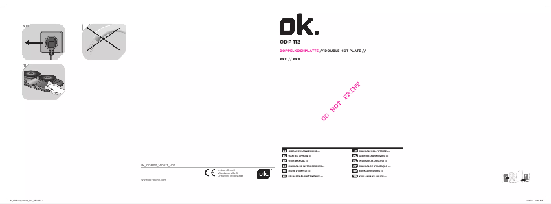 Image de la première page du manuel de l'appareil ODP 113