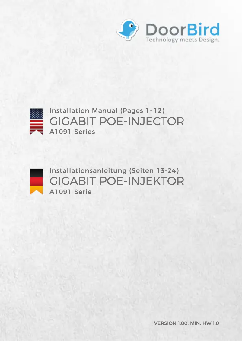 Page 1 de la notice Manuel utilisateur DoorBird A1091