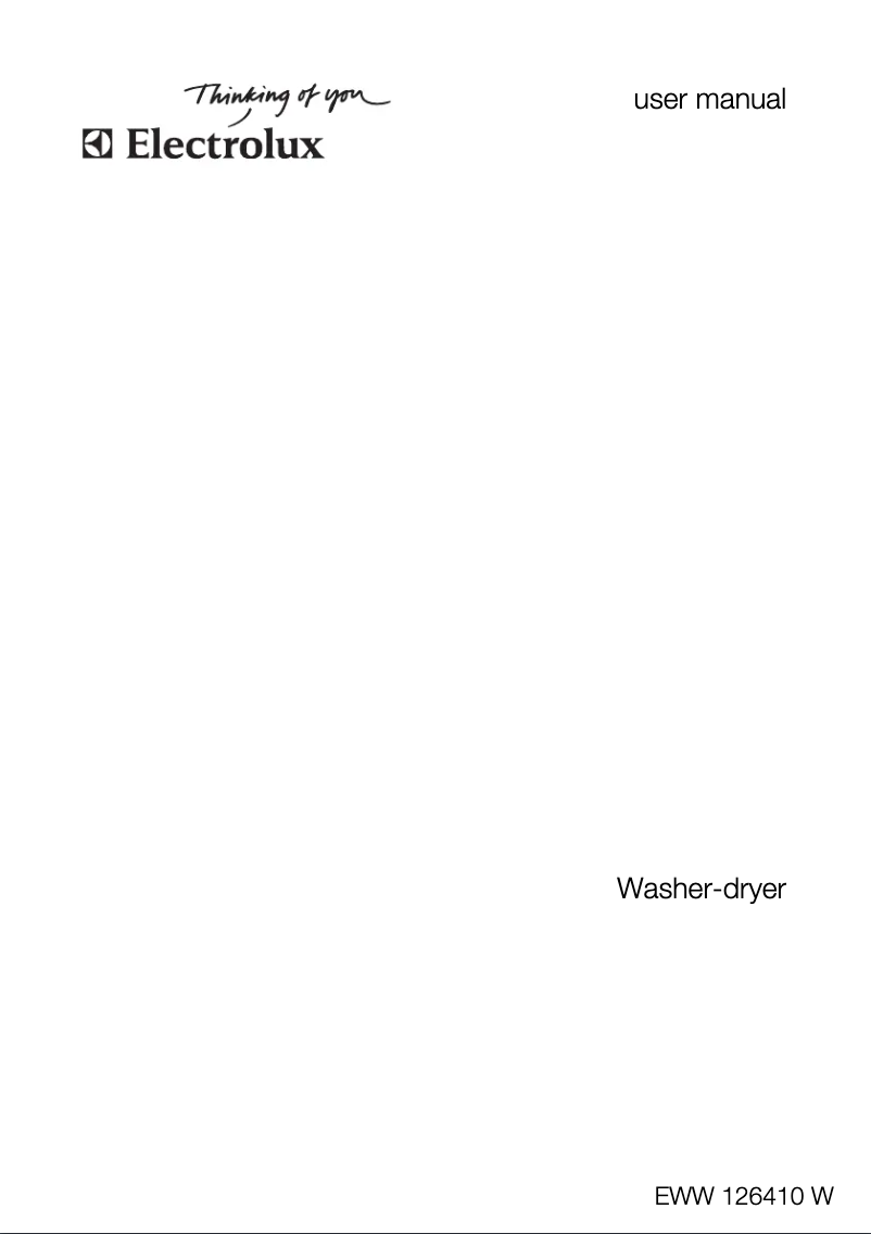 Page 1 de la notice Manuel utilisateur Electrolux EWW 126410