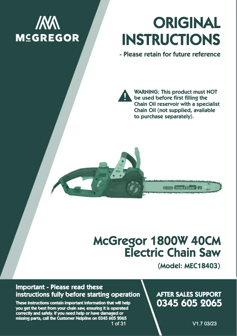 Página 1 del manual Manual de usuario McGregor GCS4002