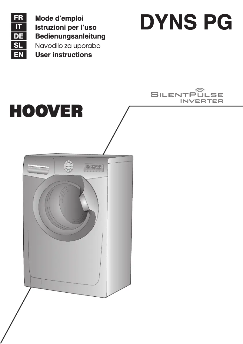 Page n°1 - Manuel utilisateur Hoover DYNS 71265PG3-S