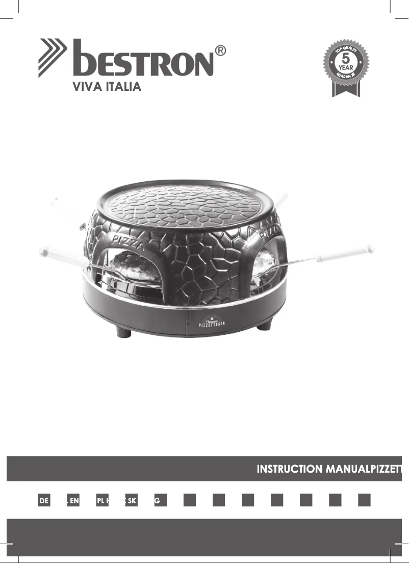 Image de la première page du manuel de l'appareil Pizzetteria APD400Z