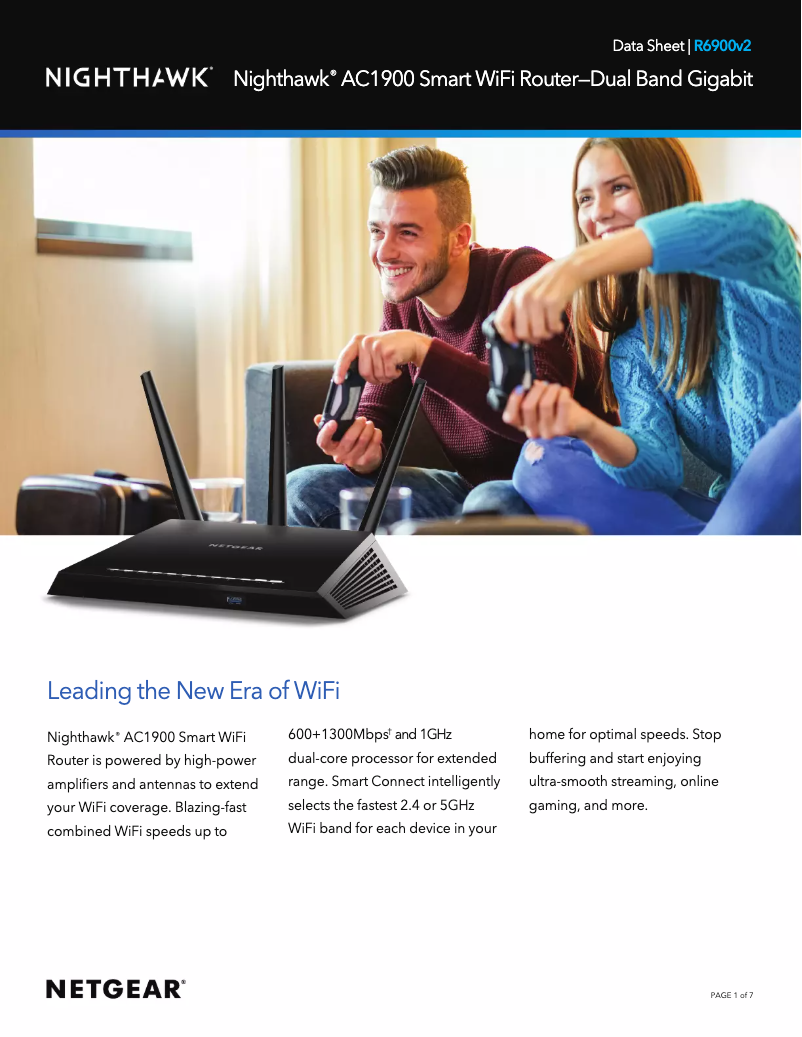 Image de la première page du manuel de l'appareil Nighthawk R6900v2