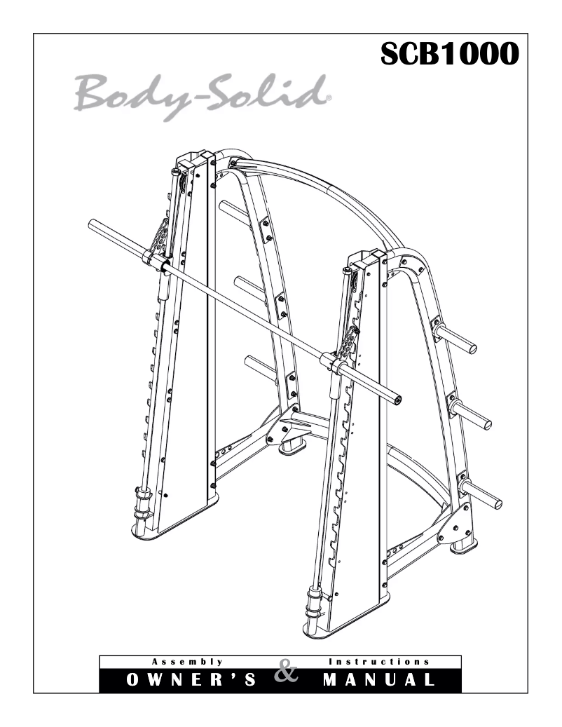 Page n°1 - Manuel utilisateur Body-Solid SCB1000