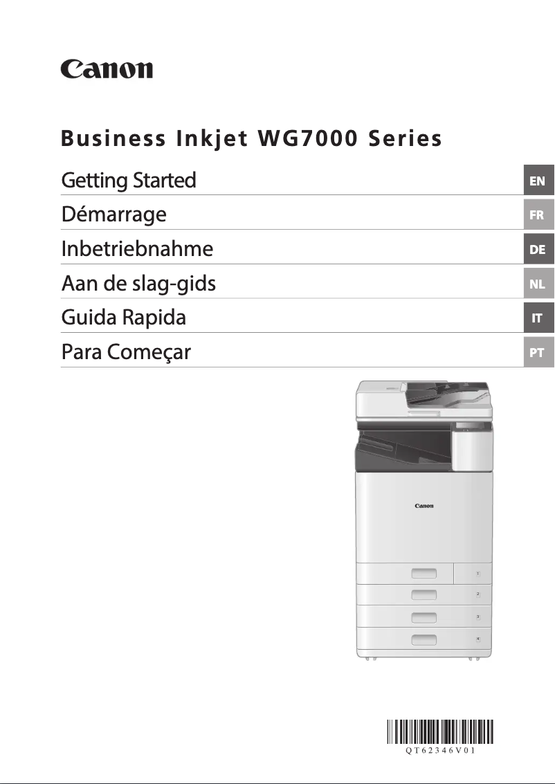 Page n°1 - Manuel utilisateur Canon WG7450F