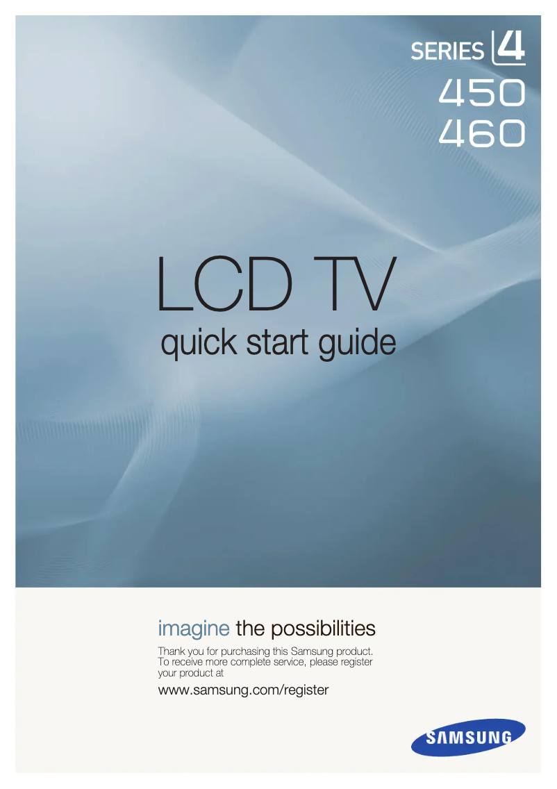 Page n°1 - Manuel utilisateur Samsung LN22B450C8