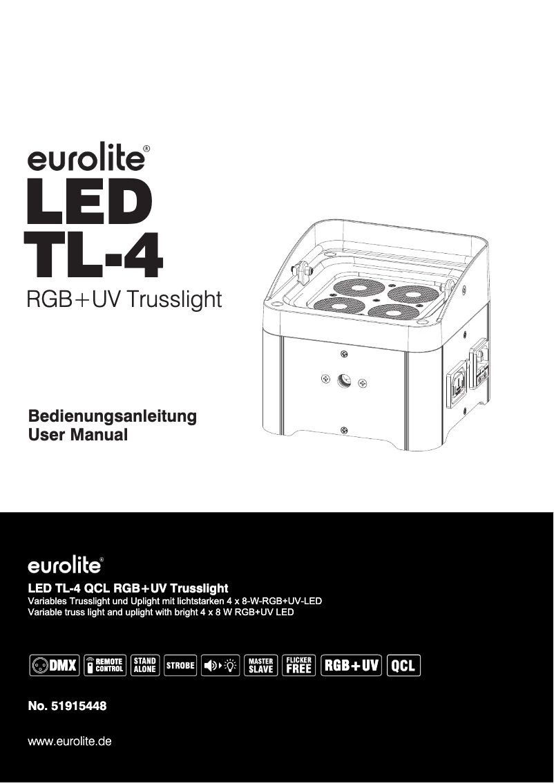 Page 1 de la notice Manuel utilisateur Eurolite LED TL-4