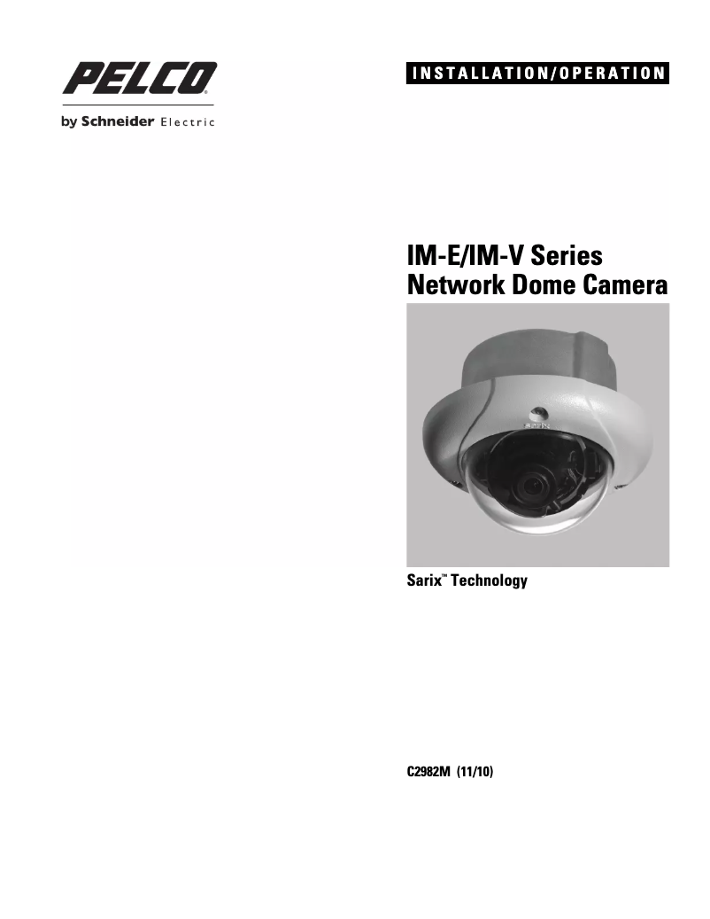 Image de la première page du manuel de l'appareil Sarix IM10DN10