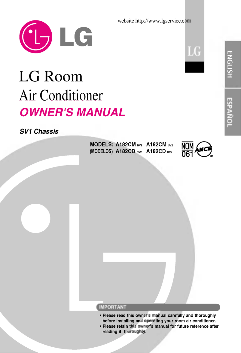 Page 1 de la notice Manuel utilisateur LG LS-C182VBL2