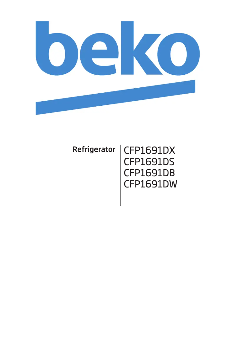 Page 1 de la notice Manuel utilisateur Beko CFP1691DW