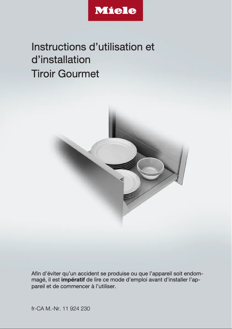 Page 1 de la notice Manuel utilisateur Miele ESW 7670