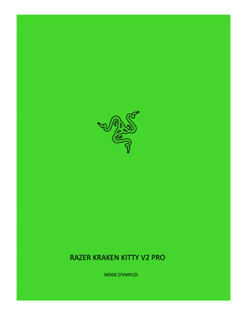 Image de la première page du manuel de l'appareil Kraken Kitty V2 Pro