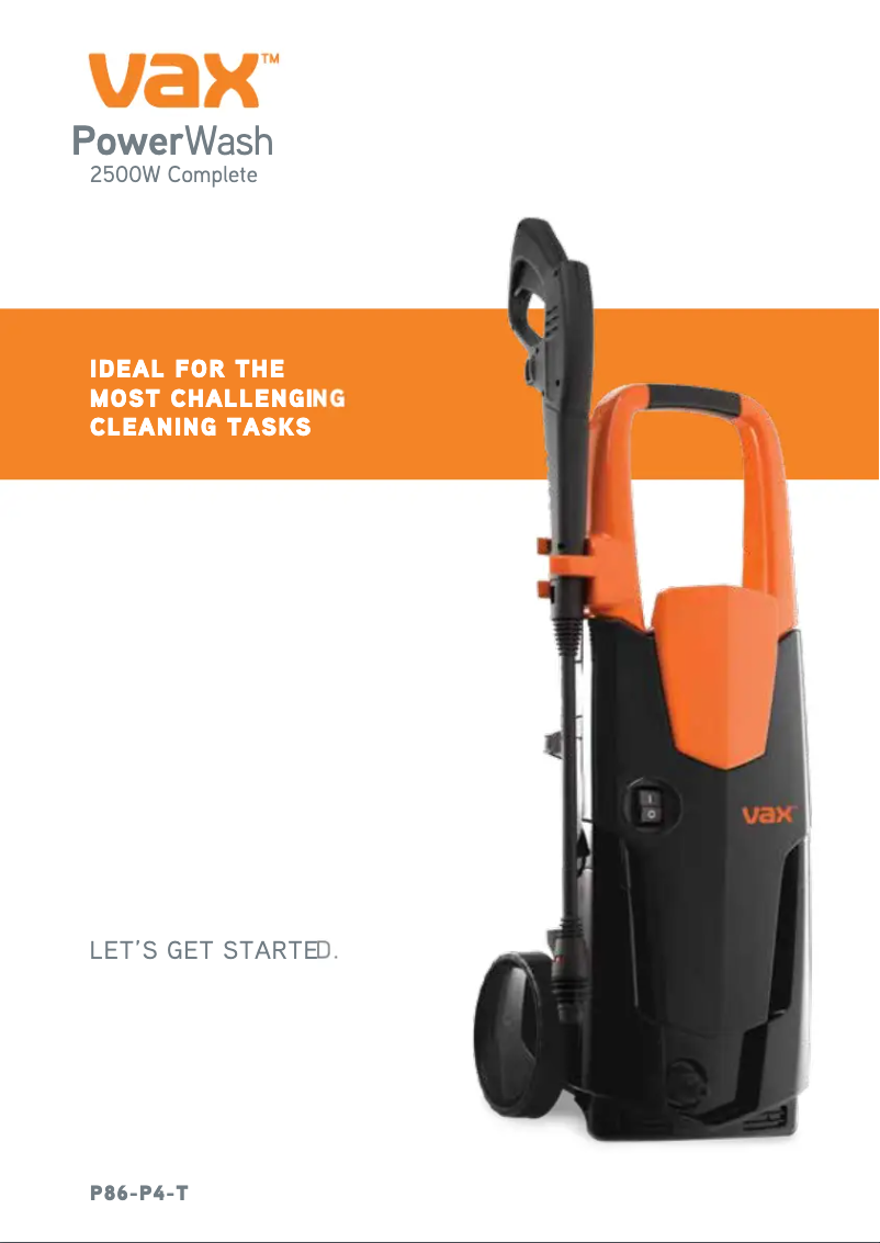 Página 1 del manual Manual de usuario Vax PowerWash VPW4