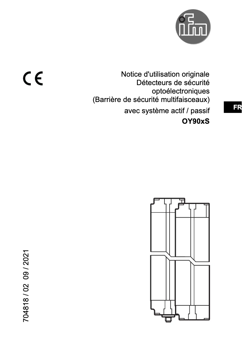 Page 1 de la notice Manuel utilisateur IFM OY902S