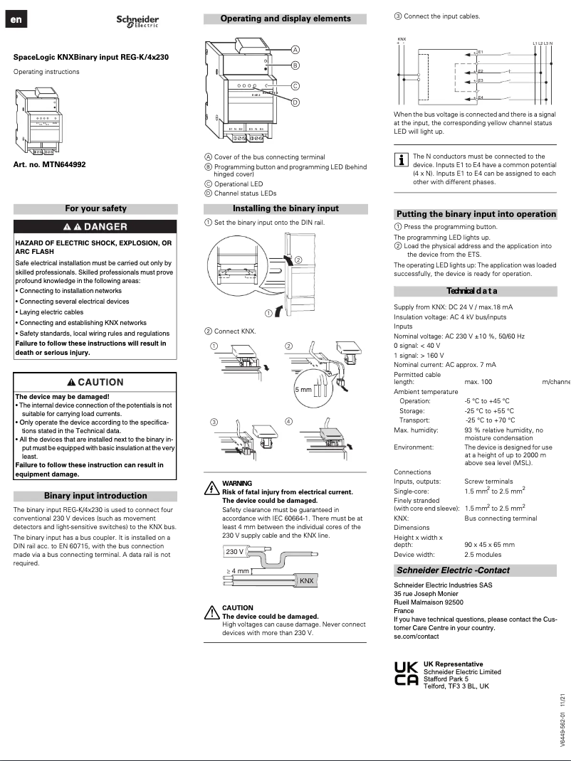 Image de la première page du manuel de l'appareil MTN644992