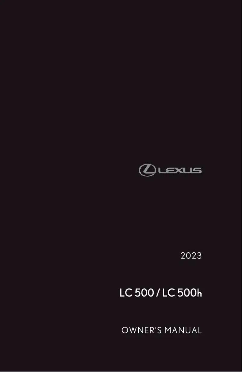 Página 1 del manual Manual de usuario Lexus LC 500 (2023)